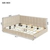 NicBex Full Size Daybed with Trundle Upholstered  Daybed Frame Trundle Bed Twin with Futon Backrest for Living Rooms - 2 of 4