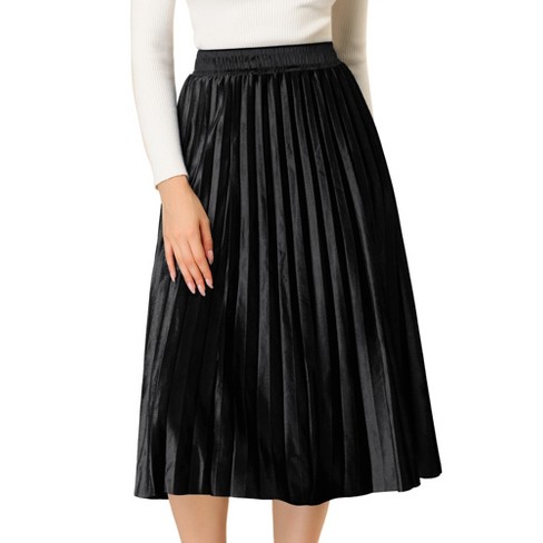 Leather accordion hotsell pleated skirt