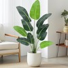 Whizmax Artificial Bird of Paradise Plant Fake Palm Tree for Home Office Perfect Housewarming Gift with 8 Trunks Faux Leaves - 2 of 4