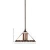 Toltec Lighting Any 1 - Light Pendant in  Bronze with 14" Purple & Metal Leaf Art Glass Shade - 2 of 2