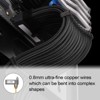 SilverStone Technology  SST-PP07E-MBB 24pin black sleeve extension cable 18AWG black cable comb x 4 - 3 of 4