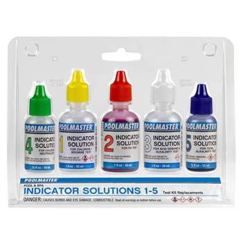 Poolmaster Replacement Indicator Solutions 1 - 5 For Spa/Swimming Pool Water Testing