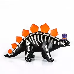 12" Halloween Black Dinosaur Tabletop Décor