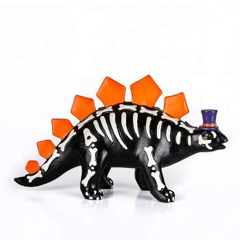 12" Halloween Black Dinosaur Tabletop Décor