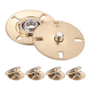 Unique Bargains Alloy Invisible Durable High Hardness Buckle Fasteners Press Studs Buttons 5 Pcs - 1 of 4