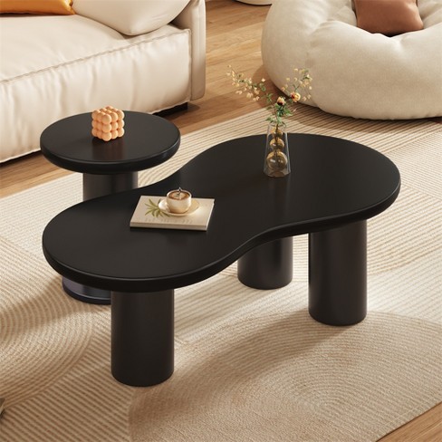 Nesting Coffee Table Set Of 2 Cloud Coffee Table With Round Small Side Table Target