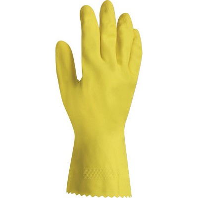 ProGuard Latex Gloves Flock LIned Medium 12"L 12/PK Yellow 8448M