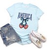 Simply Sage Market America Flag Cherries Coquette Short Sleeve Tee - 3 of 4