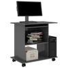 vidaXL Computer Desk High Gloss Gray 31.5 in.x19.7 in.x29.5 in. Engineered Wood - 3 of 4