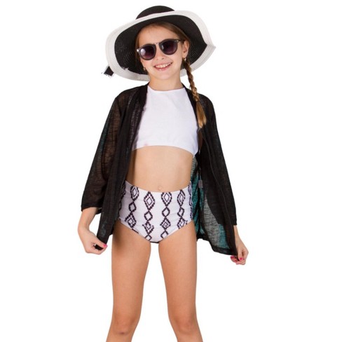Girls Miss Fashionista Two Piece Swimsuit And Cover Up Set - Mia