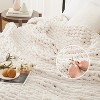 Attop Chunky Knit Blanket Throw,Soft Chenille Yarn Throw 50x60，Handmade Thick Cable Knit Crochet Blanket, Large Rope Knot Throw Blanket - 4 of 4