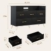 47" Modern Dresser with Built-In Lights & Charging Station - 5 Smooth-Gliding Drawer Wood Chest for Bedroom, Living Room, Entryway - 2 of 4
