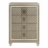 NicBex 2/4 Beveled Mirror Trim Drawer Dresser for Bedroom,Modern Chest of Drawers with Acrylic Feet for Living Room,Entryway,Champagne - 4 of 4