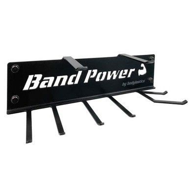 Bodylastics Heavy Duty Steel Space Efficient Single Wall Mount 8 Prong Gym Rack for Fitness, Exercise, and Strength Training Equipment, Black