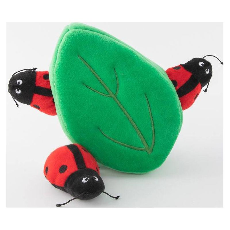 ZippyPaws Burrow Ladybug and Leaf Dog Toy, 1 of 6