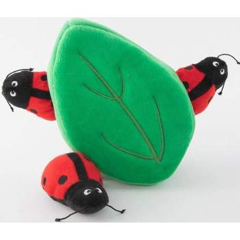 ZippyPaws Burrow Ladybug and Leaf Dog Toy