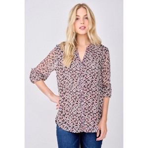 WEST K Women's Ysella Roll-tab Button Down Blouse - 1 of 4
