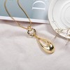 Long Layered Necklace for Women, Silver Chain with Waterdrop Y Pendant - 3 of 4