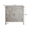 3 Drawers Dresser for Bedroom - Modern Wood Carved Chest of Drawers Cabinet, Farmhouse Wide Dressers with Drawers - 2 of 4