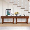TiramisuBest 52" Mid-Century Farmhouse Sofa Table,Espresso Console Table with Storage Drawers & Wood Legs for Entryway, Living, or Hallway - 3 of 4