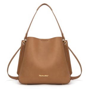 Generic Hobo Bags Medium Brown Shoulder Purse Casual Bucket Top Handle Handbag - 1 of 4