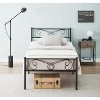 Whizmax Black Twin Size Bed Frame with Storage, Metal Bed Frame with Vintage Pattern Headboard and Footboard, Mattress Foundation, Easy Assembly - 3 of 4