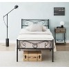 Whizmax Black Twin Size Bed Frame with Storage, Metal Bed Frame with Vintage Pattern Headboard and Footboard, Mattress Foundation, Easy Assembly - image 3 of 4