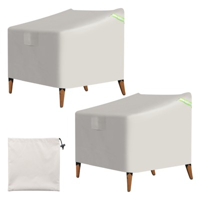 Unique Bargains 600D Oxford Waterproof Lawn Patio Chair Cover 2 Pcs
