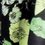 black green floral