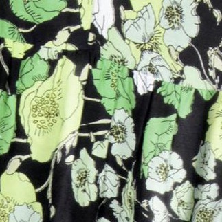 black green floral