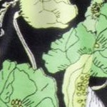 black green floral