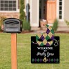 Big Dot of Happiness Mardi Gras - Party Decorations - Masquerade Party Welcome Yard Sign - 2 of 4