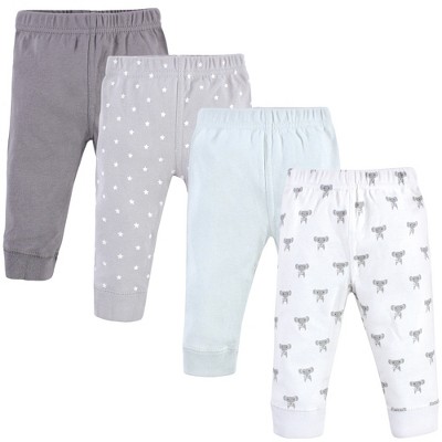 Hudson Baby Baby and Toddler Cotton Pants 4pk, Modern Elephant, 3-6 Months