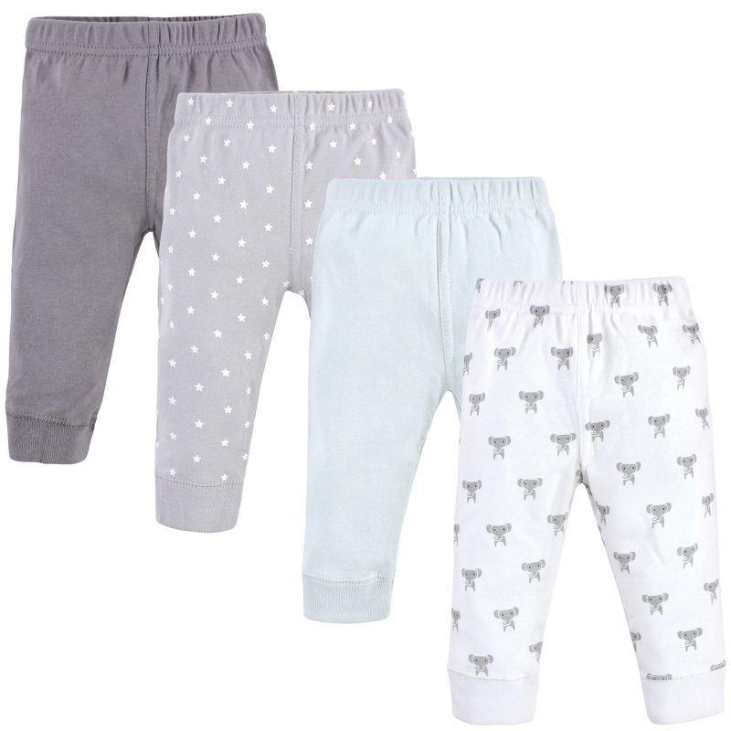 Hudson Baby Baby and Toddler Cotton Pants 4pk, Modern Elephant, 1 of 7