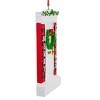 Polarx 4.5 Inch Plaid Merry Christmas Door Christmas Tree Ornament , Christmas Decor New Home First Home (1PC) - 4 of 4