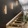 LNC Frvabert 1-Lights 4.3" Luxury and  Glam Flush Muont Integrated LED Crystal Wall  Lights, Gold - 4 of 4