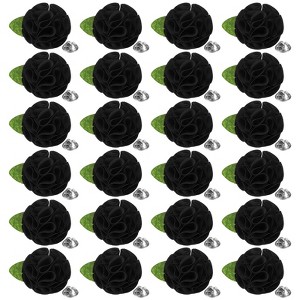 Unique Bargains Handmade Flower Brooch Boutonnieres Button Pins for Men Suits 24 Pcs - 1 of 4