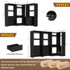Aheaplus Set of 3 Freestanding Corner Closet System, 92'' Space-saving Closet Organizer with Drawers and Hanging Rods - 3 of 4