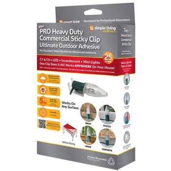 Northlight Heavy Duty Commercial Sticky Clips -1.75" - Clear - Set of 25