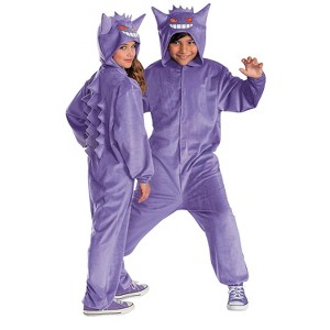 Pokemon Kids' Gengar Halloween Deluxe Costume Jumpsuit - Purple - 4-6 - 1 of 4