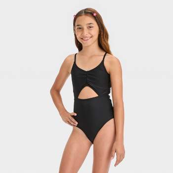 Barbie Little Girls One Piece Bathing Suit Pink / White 5 : Target