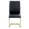 NicBex Luxury Arch Dining Chairs, Comfy Faux Leather High Resilience with Gold Metal Legs, Side Chairs for Kitchen Office - 3 of 4