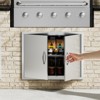 VEVOR BBQ Access Door,31W x 24H Inch Double Outdoor Kitchen Door,Stainless Steel Flush Mount Door, Double Wall Vertical Door with Handles and Hooks - 2 of 4