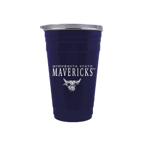 NCAA Minnesota State Mavericks Tailgater Tumbler - 22oz: Stainless Steel, Acrylic Lid - 1 of 2