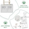 TROPOW Cat Tree with Litter Box Enclosure - 75.6-Inch Tall 2-in-1  Indoor Cats Furniture with Double Condos/Scratching Posts, White - 4 of 4