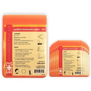 Padded Universal Aluminum Splint - 4.25" X 24" - Flat Folded - 1 of 4