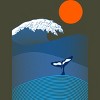 Men's Design By Humans Whale on the Wave By DancingColors T-Shirt - 2 of 3