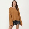 Anna-Kaci Women's Solid Color Pullover Sweater with Wide Ribbed Hem and Relaxed Fit - 4 of 4