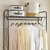 GustoWave Rolling Garment Rack, Coat Rack Wardrobe, Freestanding, Heavy-Duty Metal Clothes Rack with Hanging Bar, Metal Basket, Open-Style Wardrobe - 3 of 4