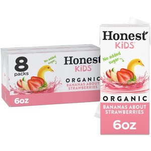 Honest Kids' Organic Strawberry Banana Juice Drink - 8pk/6 fl oz Boxes - 1 of 4